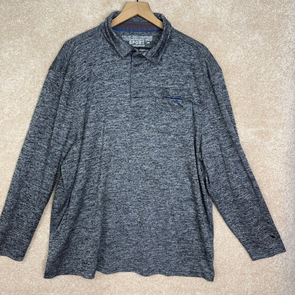 TAILORBYRD SPORT Performance Long‎ Sleeve Golf Polo Shirt Size XXL